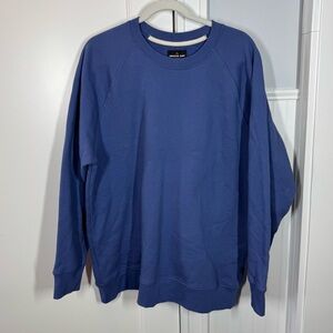 American Giant Men's Midweight Crewneck COASTAL FJORD blue size large minimalist